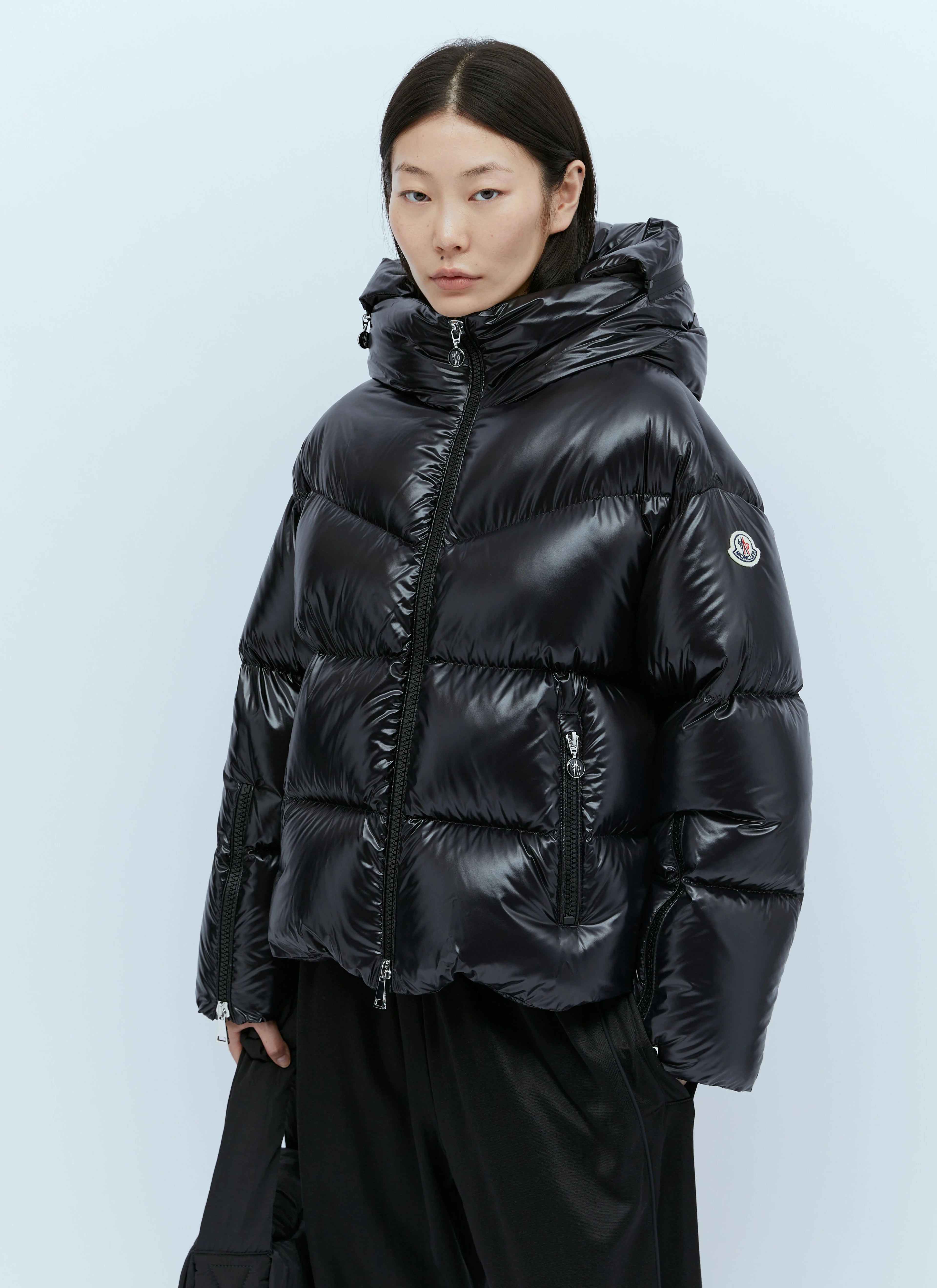 Moncler Veste Huppe en Duvet Court avec Capuche